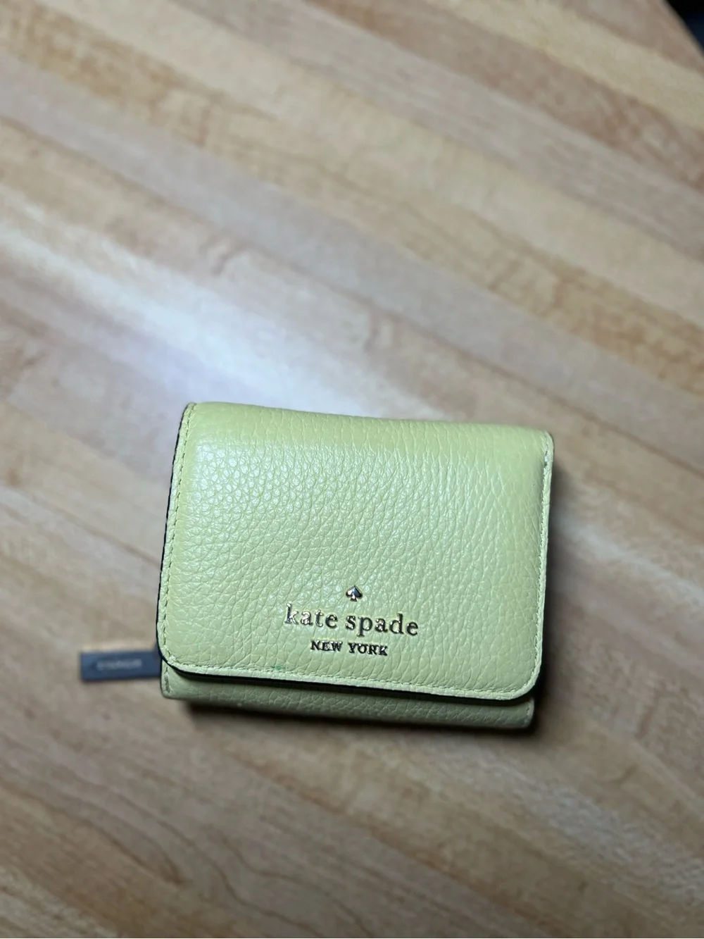 Kate Spade Lemon Yellow Leather Mini Wallet
